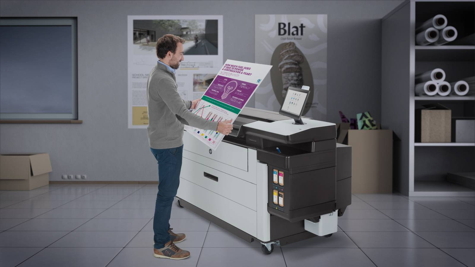 Компания HP представила новые модели широкоформатных принтеров в линейках DesignJet и PageWide XL Pro